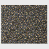 Leopard Animal White Gold Black Gray African Lux Cadeaupapier (Vlak)