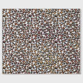 Leopard Animal White Gold Black Honey African Glam Cadeaupapier (Vlak)