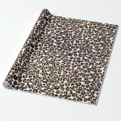 Leopard Animal White Gold Black Honey African Glam Cadeaupapier (Uitgerold)