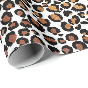 Leopard Animal White Gold Black Honey African Glam Cadeaupapier