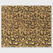 Leopard Animal White Gold Black Honey African Lux Cadeaupapier (Vlak)