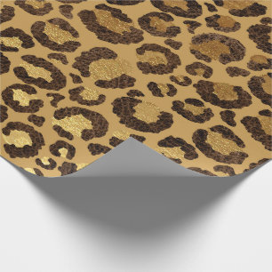 Leopard Animal White Gold Black Honey African Lux Cadeaupapier