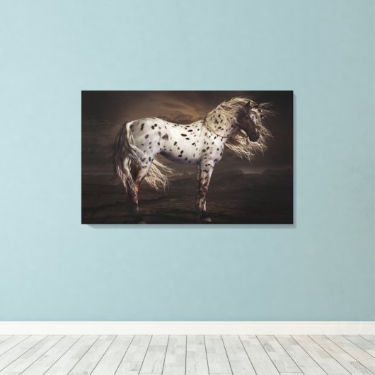 Leopard Appaloosa Stretched Canvas Print (Insitu (Houten vloer))