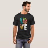 Leopard Apple Love 2e graad leraar terug naar Scho T-shirt (Voorkant volledig)