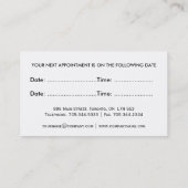 Leopard Appointment Cards Afsprakenkaartje (Achterkant)