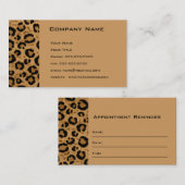 Leopard Appointment Herinneringskaart Afsprakenkaartje (Voorkant / Achterkant)