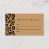 Leopard Appointment Herinneringskaart Afsprakenkaartje (Achterkant)