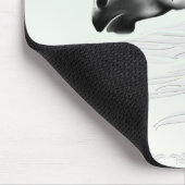 Leopard Appy en White Feathers Mousepad Muismat (Hoek)