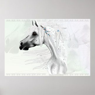 Leopard Appy en White Feathers Print