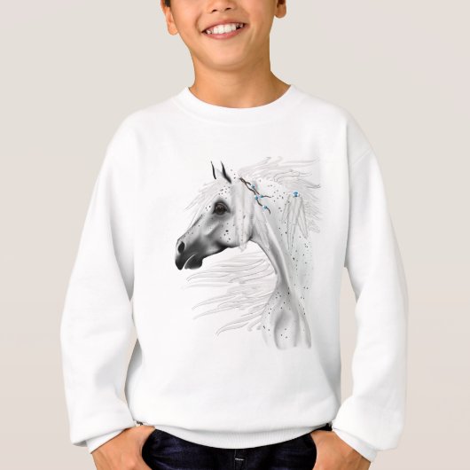 Leopard Appy en White Feathers Shirt (Voorkant)