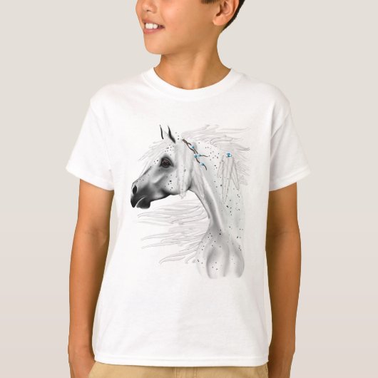 Leopard Appy en White Feathers Shirt (Voorkant)