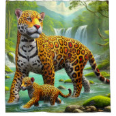 Leopard Art Douchegordijn (Voorkant)