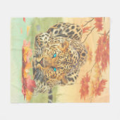 Leopard art fleece deken (Voorkant (Horizontaal))