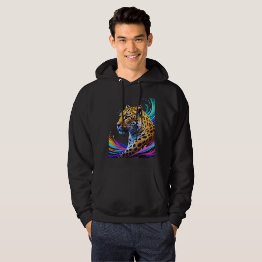 Leopard art hoodie (Voorkant volledig)
