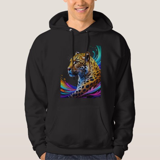 Leopard art hoodie (Voorkant)
