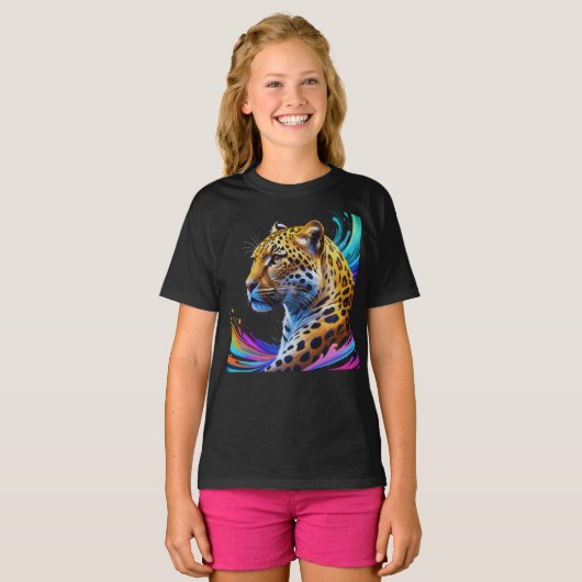 Leopard art t-shirt (Voorkant volledig)