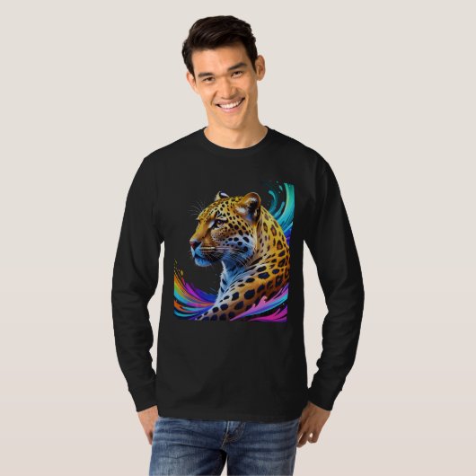 Leopard art t-shirt (Voorkant volledig)