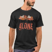 Leopard Autumn Leaves Leaf Me Alone Fall Thanksgiv T-shirt (Voorkant)