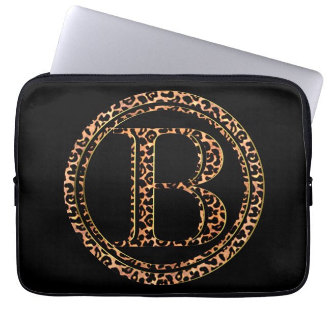 leopard B Laptop Sleeve (Voorkant)