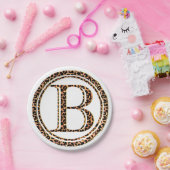 leopard B Papieren Bordje (Feest)