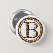 leopard B Ronde Button 5,7 Cm (Voorkant /achterkant)