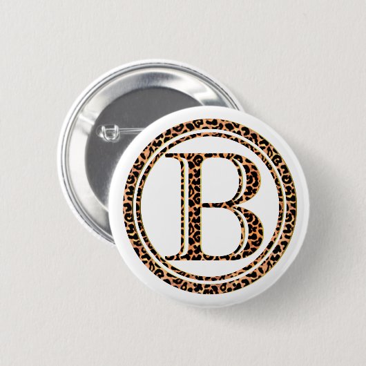 leopard B Ronde Button 5,7 Cm (Voorkant /achterkant)