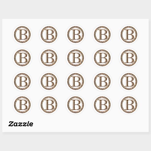 leopard B Ronde Sticker (Vel)