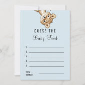 Leopard Baby shower raadt het Baby Voedselantwoord Kaart (Voorkant)