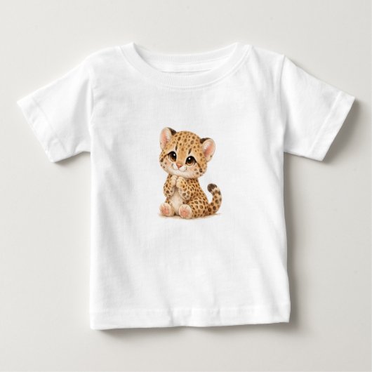 Leopard Baby T-Shirt – Cute Spotted & Striped Babi (Voorkant)