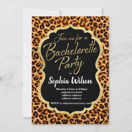 Leopard Bachelorette Kaart (Voorkant)