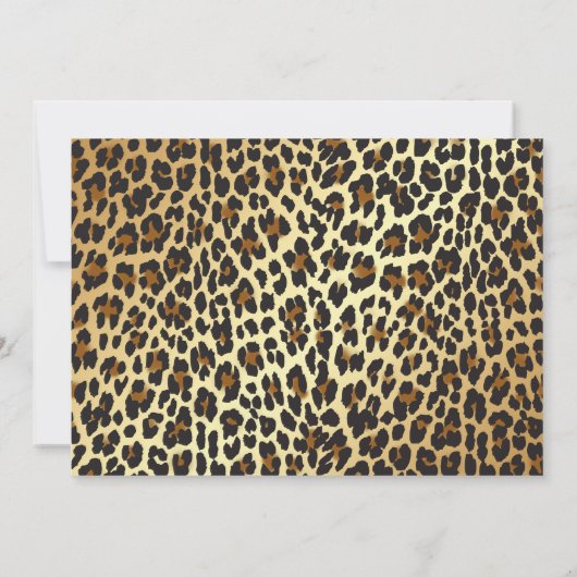 Leopard Bachelorette Party Kaart (Achterkant)