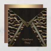 Leopard Bachelorette Party Uitnodiging (Voorkant / Achterkant)