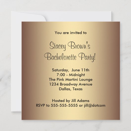 Leopard Bachelorette Party Uitnodiging (Achterkant)