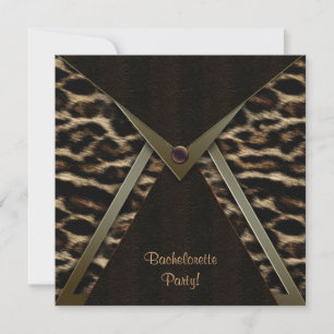 Leopard Bachelorette Party Uitnodiging