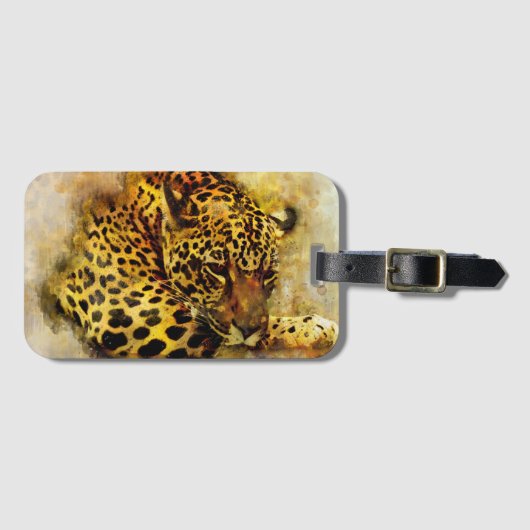Leopard Bagagelabel (Voorkant (horizontaal))