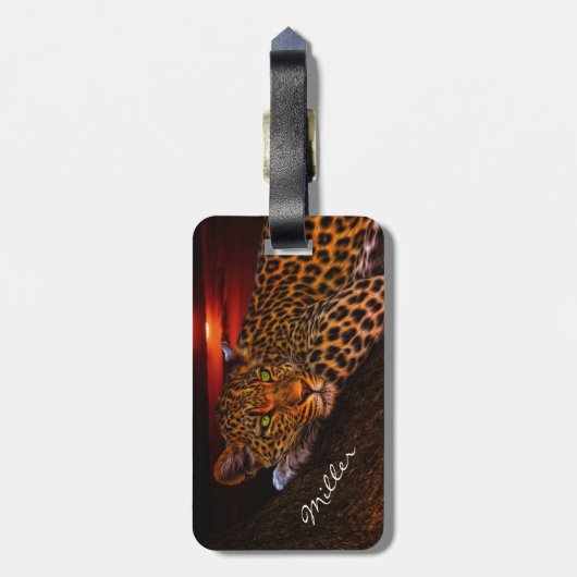 Leopard Bagagelabel (Achterkant verticaal)