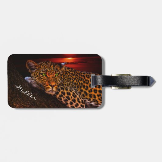 Leopard Bagagelabel (Achterkant horizontaal)