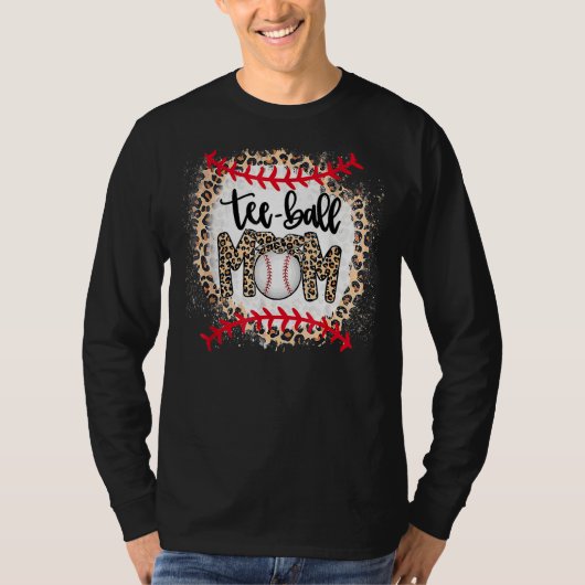 Leopard Ball mama Moederdag Teeball mama T-shirt (Voorkant)