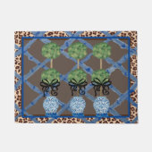 Leopard Bamboo Chinoiserie Ginger Jar Doormat Rug Deurmat (Voorkant)