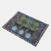Leopard Bamboo Chinoiserie Ginger Jar Doormat Rug Deurmat (Schuin)