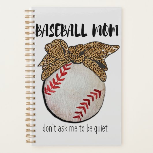 Leopard Bandana Baseball mama Planner (Voorkant)