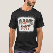 Leopard Baseball Game Day Vibes Baseball Mom Mothe T-shirt (Voorkant)