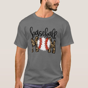 Leopard Baseball Mam Game Day Vibes Ball Ma Mothe T-shirt