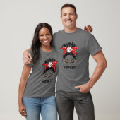 Leopard Baseball Mama Life Messy Bun Game Day Moth T-shirt (Unisex)