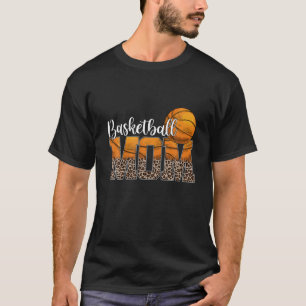 Leopard Basketball Ma Life Game Day Cheer Mam Mot T-shirt