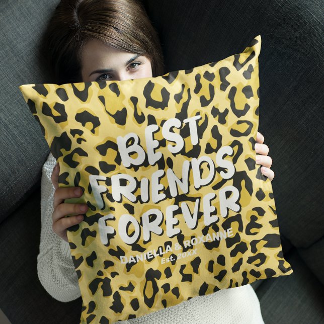Leopard BFF Best Friends Forever Kussen (Creator heeft geüpload)