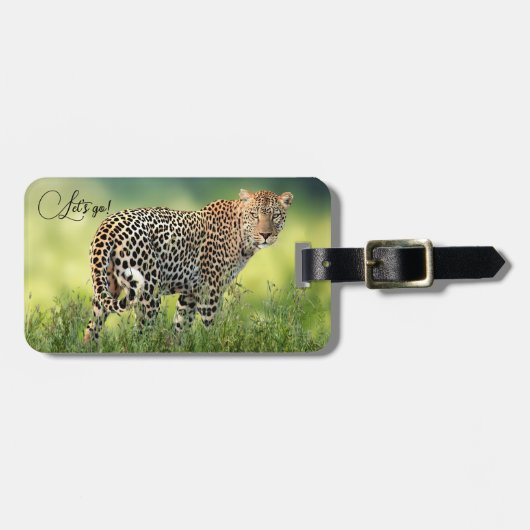 Leopard Big Cat Adventure Bagagelabel (Voorkant horizontaal)
