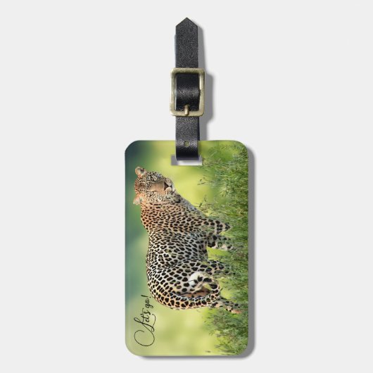 Leopard Big Cat Adventure Bagagelabel (Voorkant verticaal)