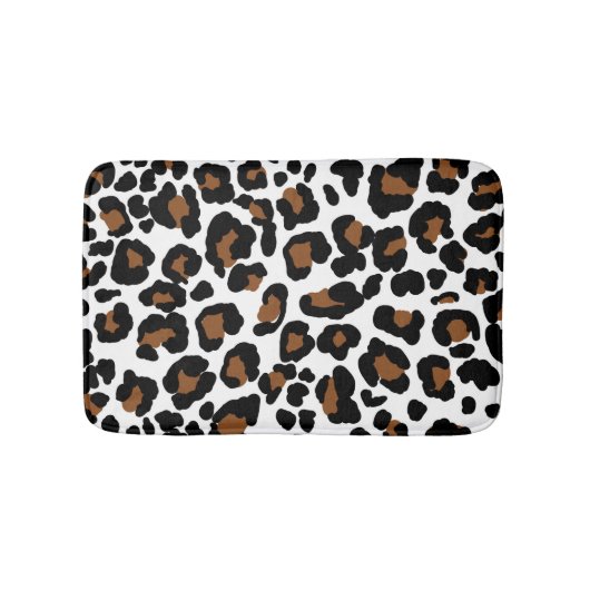 Leopard Big Cat Bont Patroon Print Badmat (Voorkant)