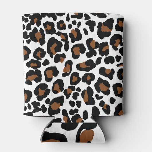 Leopard Big Cat Bont Patroon Print Blikjeskoeler (Achterkant)